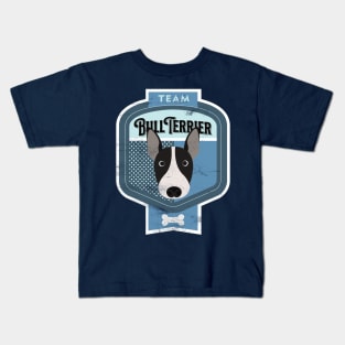 Team Bull Terrier - Distressed English Bull Terrier Beer Label Design Kids T-Shirt